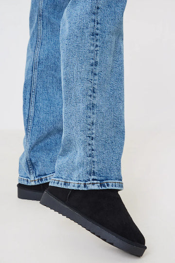 Wide Fit Faux Fur Ankle Boot